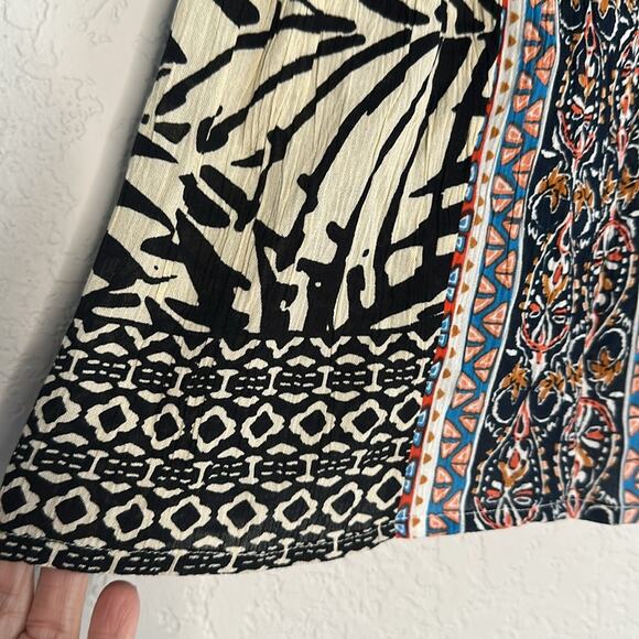 Patrons of Peace Babydoll Cami Top Animal Print Black Cream Festival Boho Y2K - Picture 4 of 7